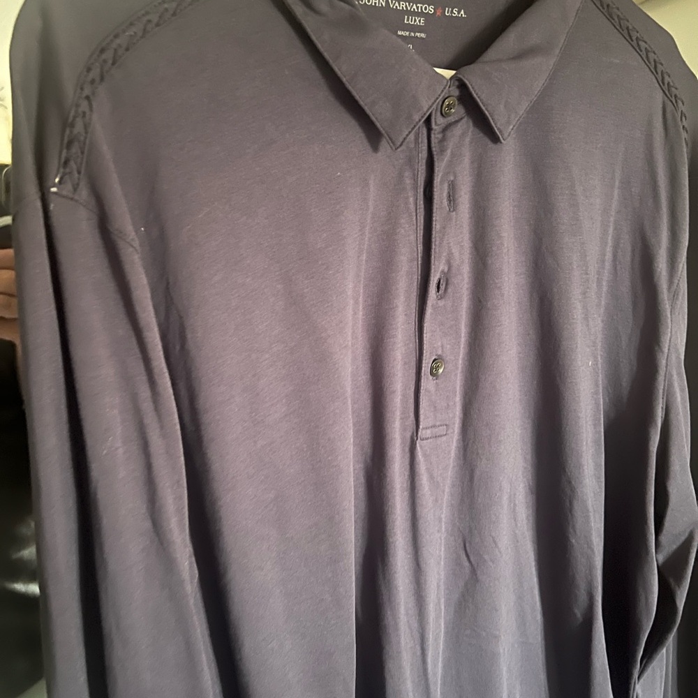John Varvatos Luxe Men's Deep Blue Button Down Shirt